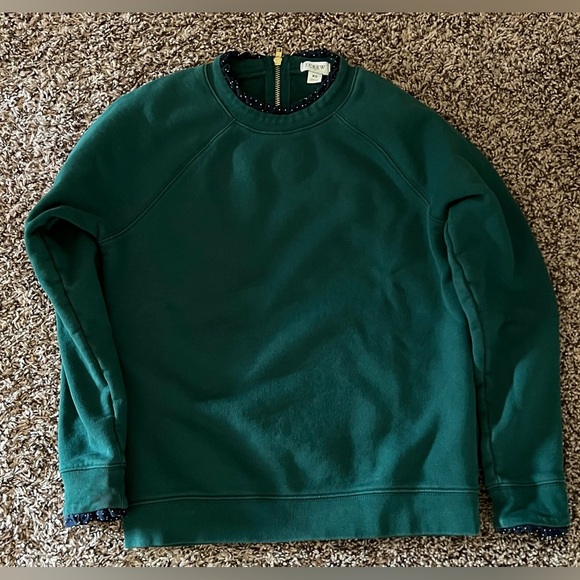 J. Crew Factory Sweatshirt XS dark green - Picture 6 of 7